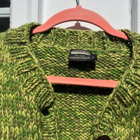 Ganesh Himal Handknit Cardigan Sweater - Picture 3 of 6
